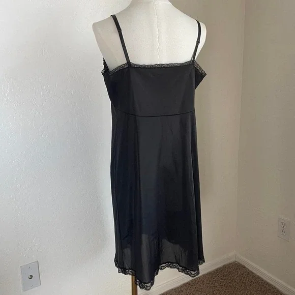 Vintage Vanity Fair Black Lace Slip Dress - Picture 3 of 7
